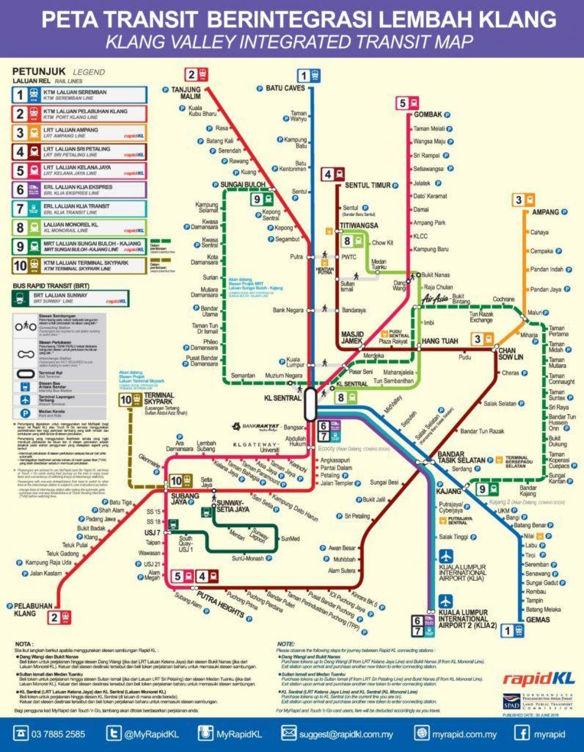 Klang dolini željeznički tranzit karti