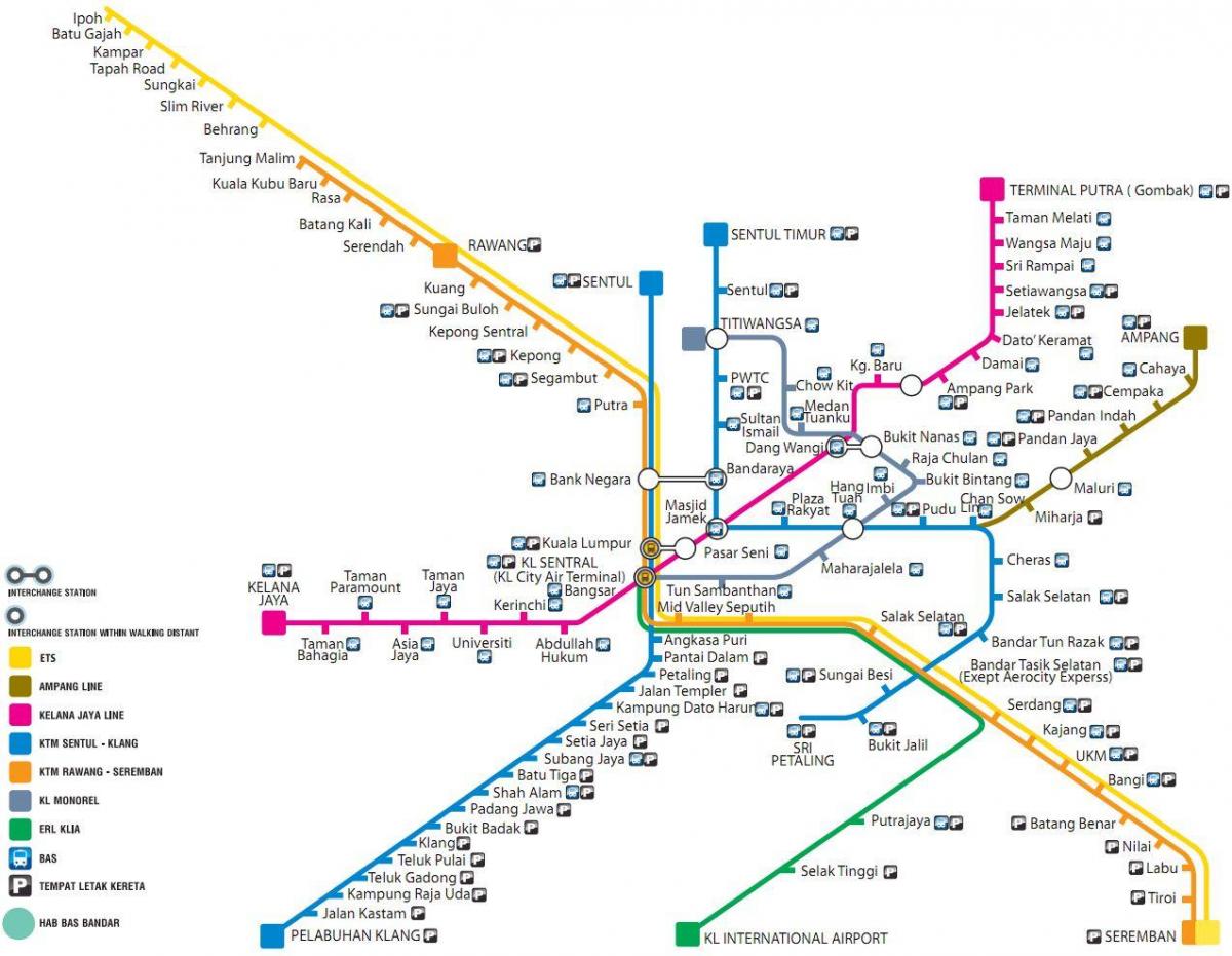 Karta javnog prijevoza u Maleziji