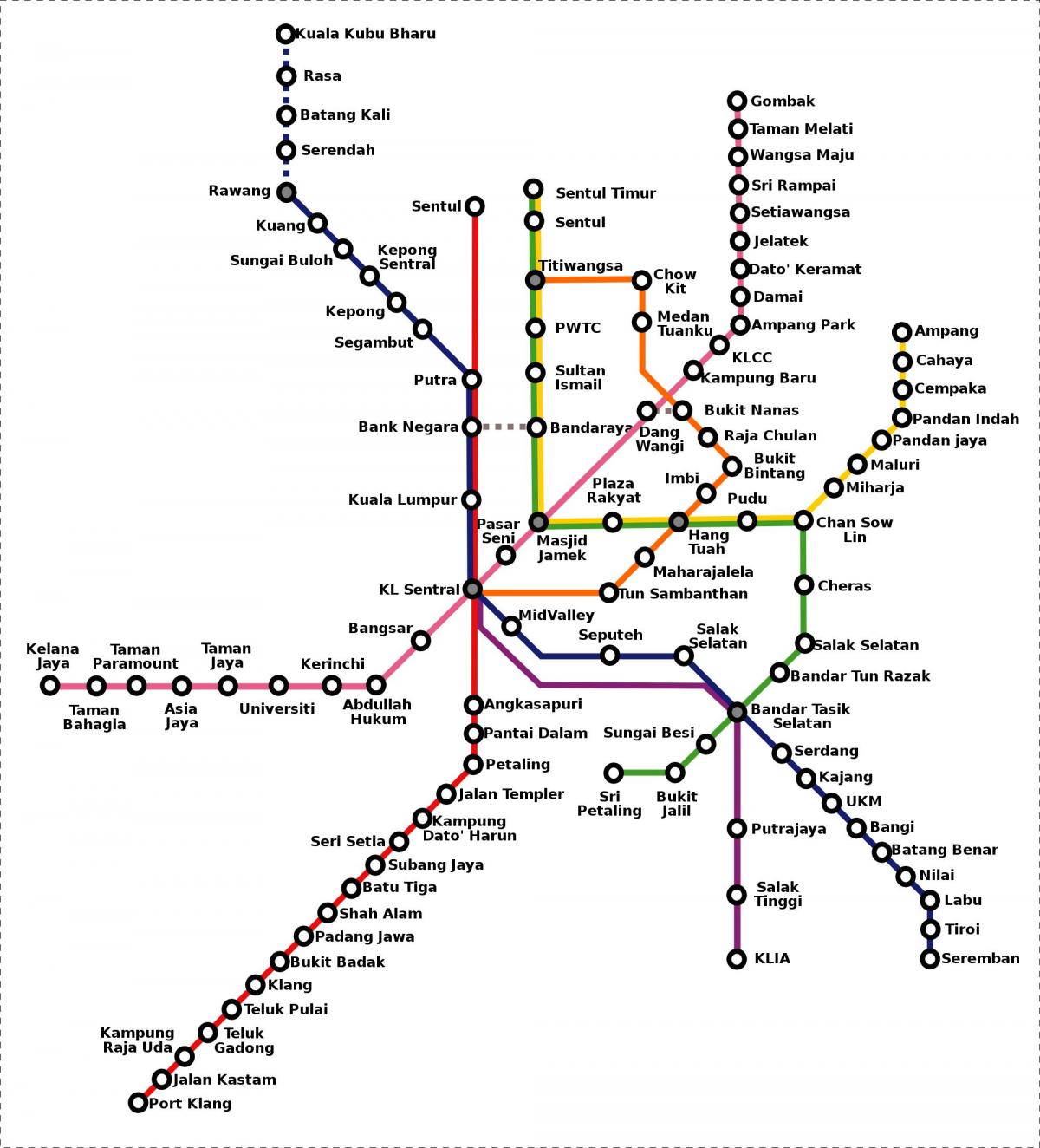 Malezija karta podzemne željeznice