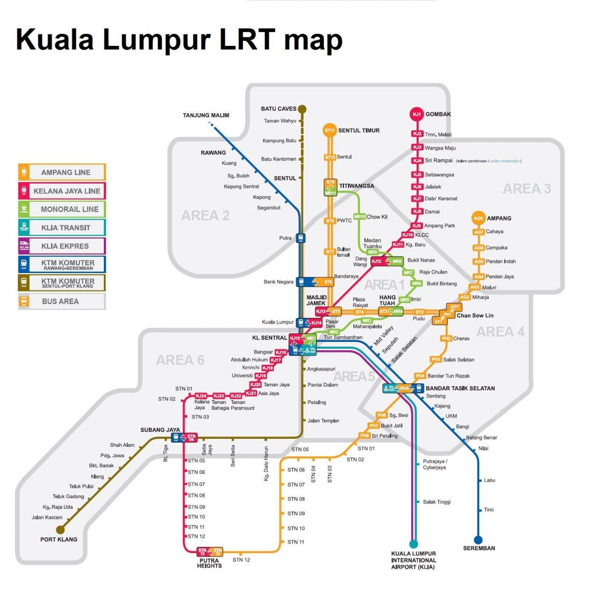 željeznički karti Kuala Lumpuru