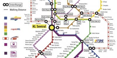 Prijevoz Kuala Lumpuru karti