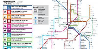 Karta podzemne željeznice Kuala Lumpur