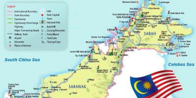 Zračne luke u Maleziji karti
