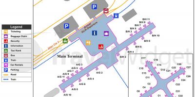 KL međunarodna zračna luka karti