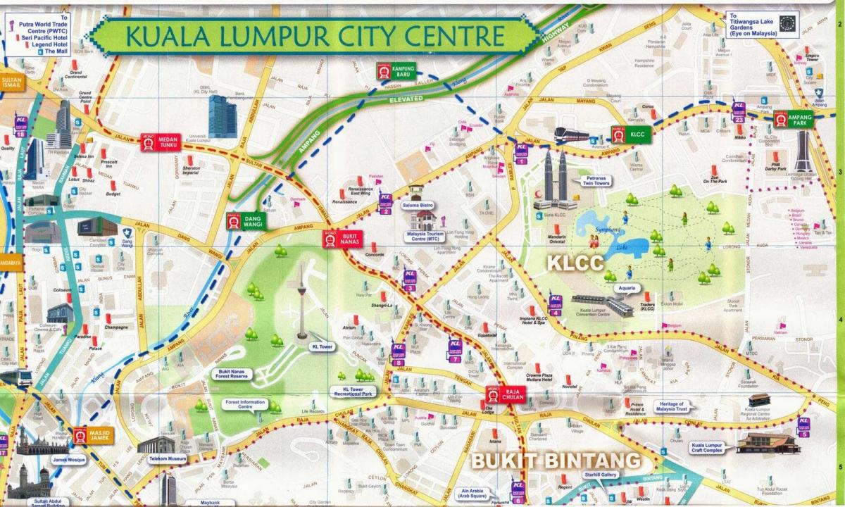 Bukit Bintang trgovački centar na karti