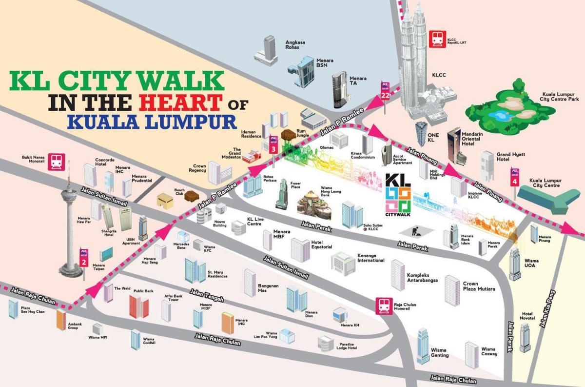 Kuala Lumpur šetnja po karti