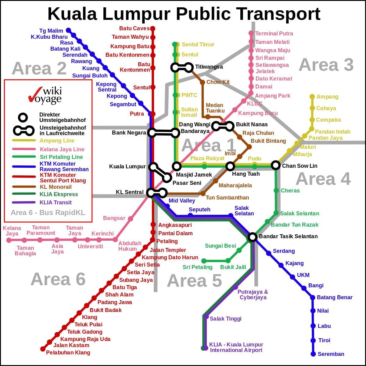 javni prijevoz Kuala Lumpuru karti