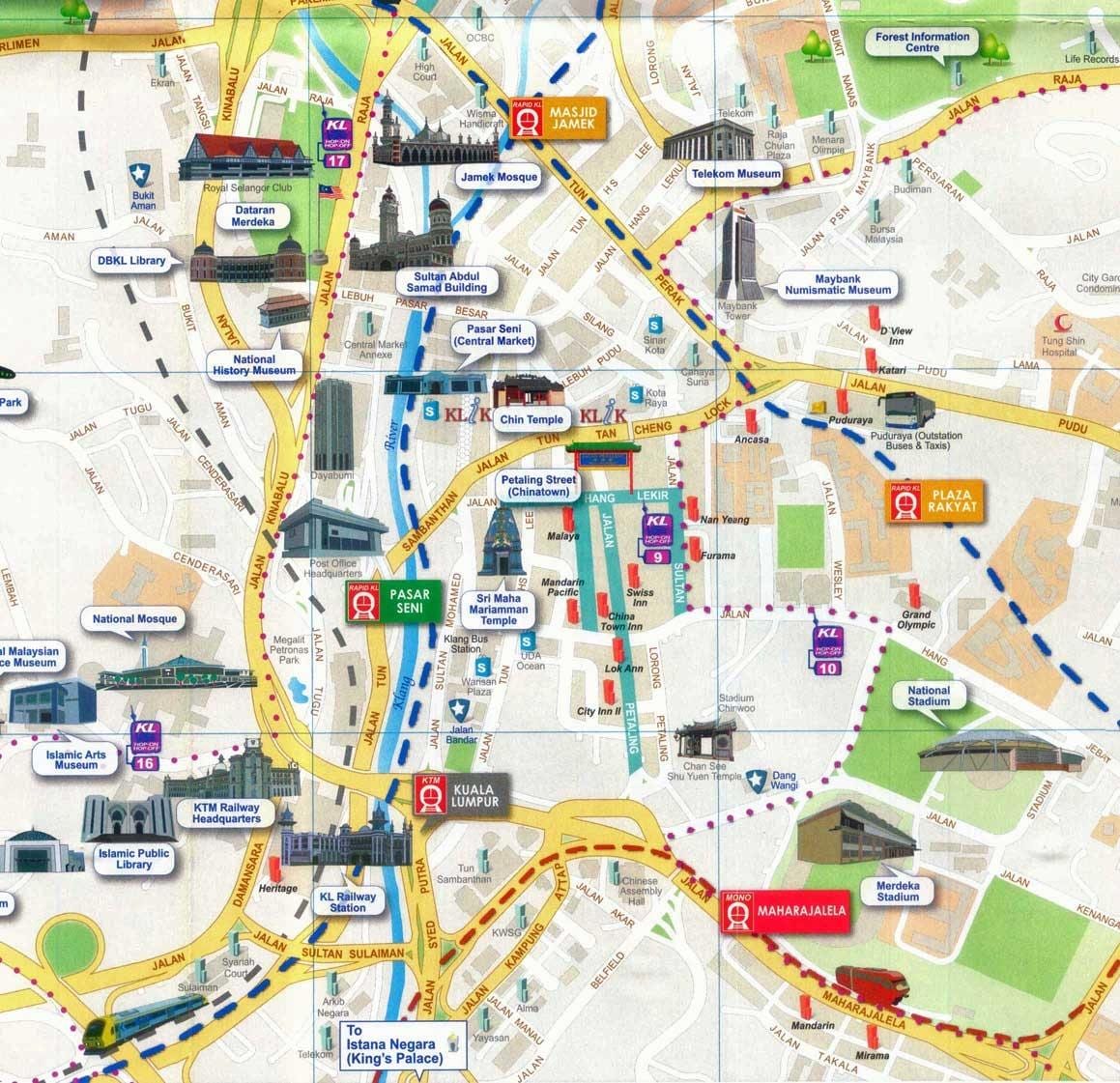 Urbana turističko-Kuala Lumpuru karti 