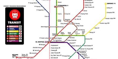 Karta podzemne željeznice Kuala Lumpur