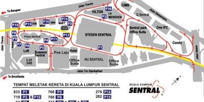 Autobusni kolodvor Kuala Lumpur karti
