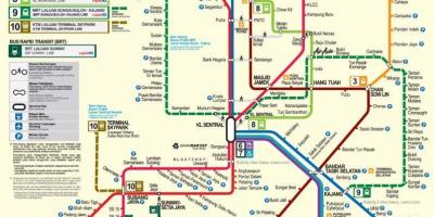 Kuala Lumpur karta podzemne željeznice