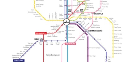 KL željezničke rute na karti